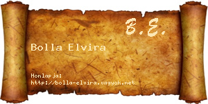 Bolla Elvira névjegykártya